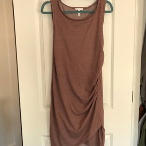 NWOT Leith Mauve Ruched Body-con Dress L